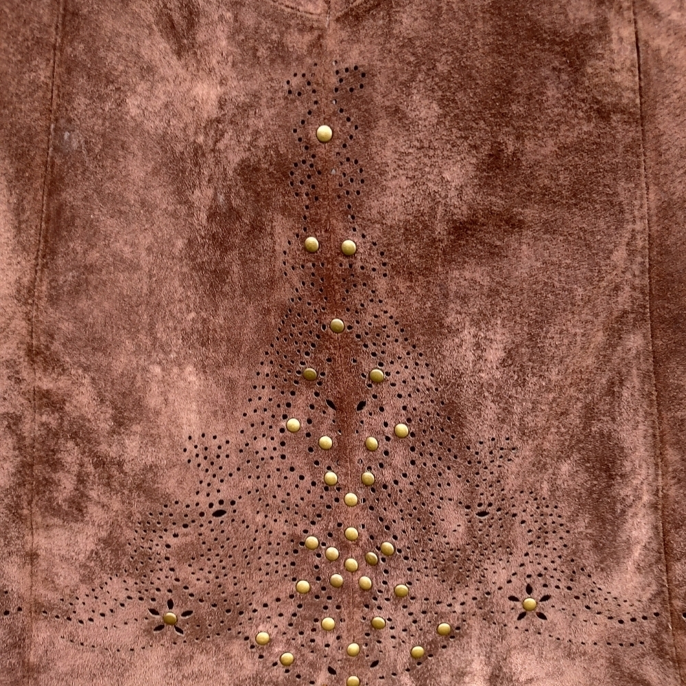 Leather Brown Petite Large Skirt! - Picture 8 of 12